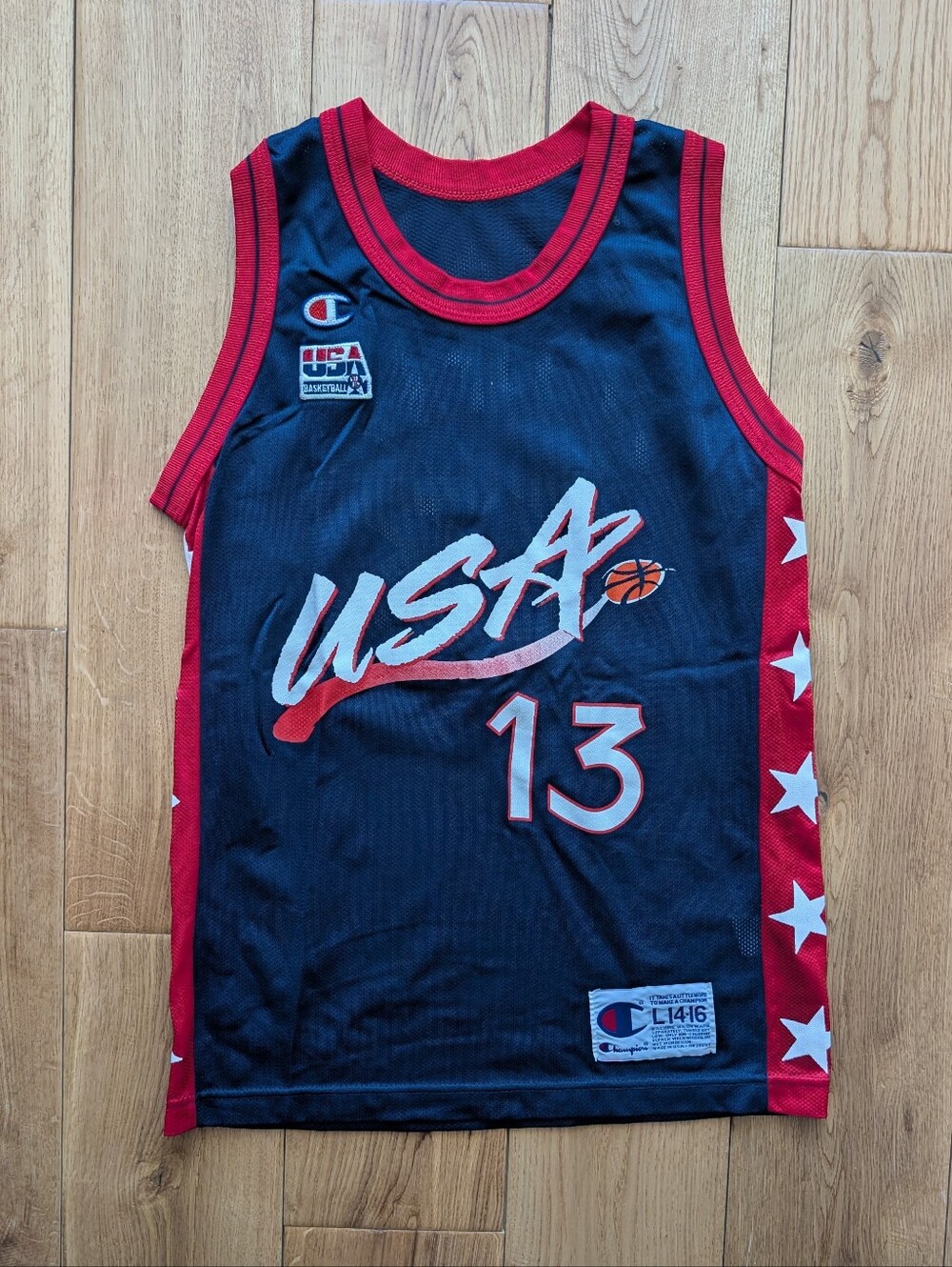 Vintage Team USA Shaquille O'Neal Youth Large Basketball Jersey NBA Shaq
